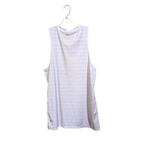 Zyia Active Womens Large White Perforated Athletic Tank Top Sleeveless High Neck - Picture 2 of 4